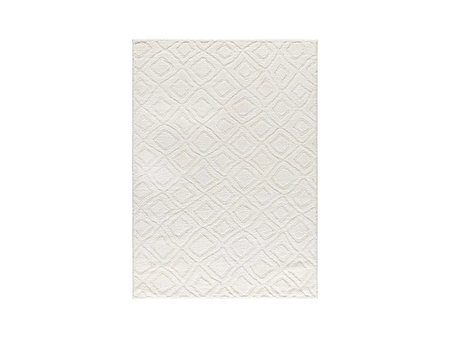 Tapis intérieur - scandinave avec relief - blanc - 190 x 285 cm - JUNO