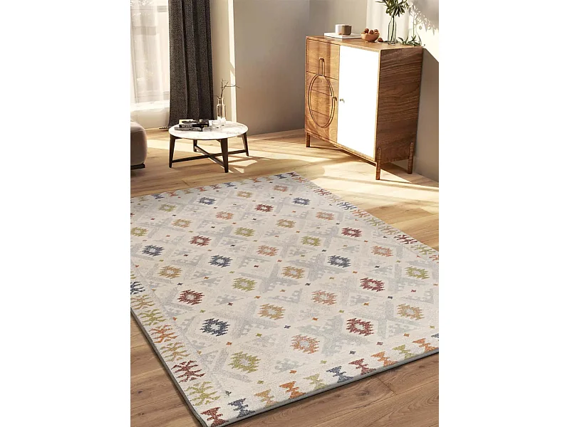 Kurzflorteppich - ethnisch - mehrfarbig - 160x230 cm - TAMARIS