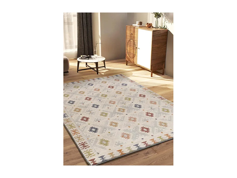 Kurzflorteppich - ethnisch - mehrfarbig - 160x230 cm - TAMARIS