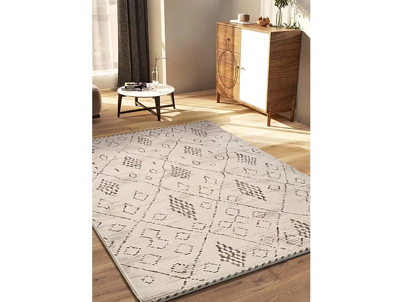 Tappeto interno - etnico - crema / marrone - 160 x 235 cm - CERES