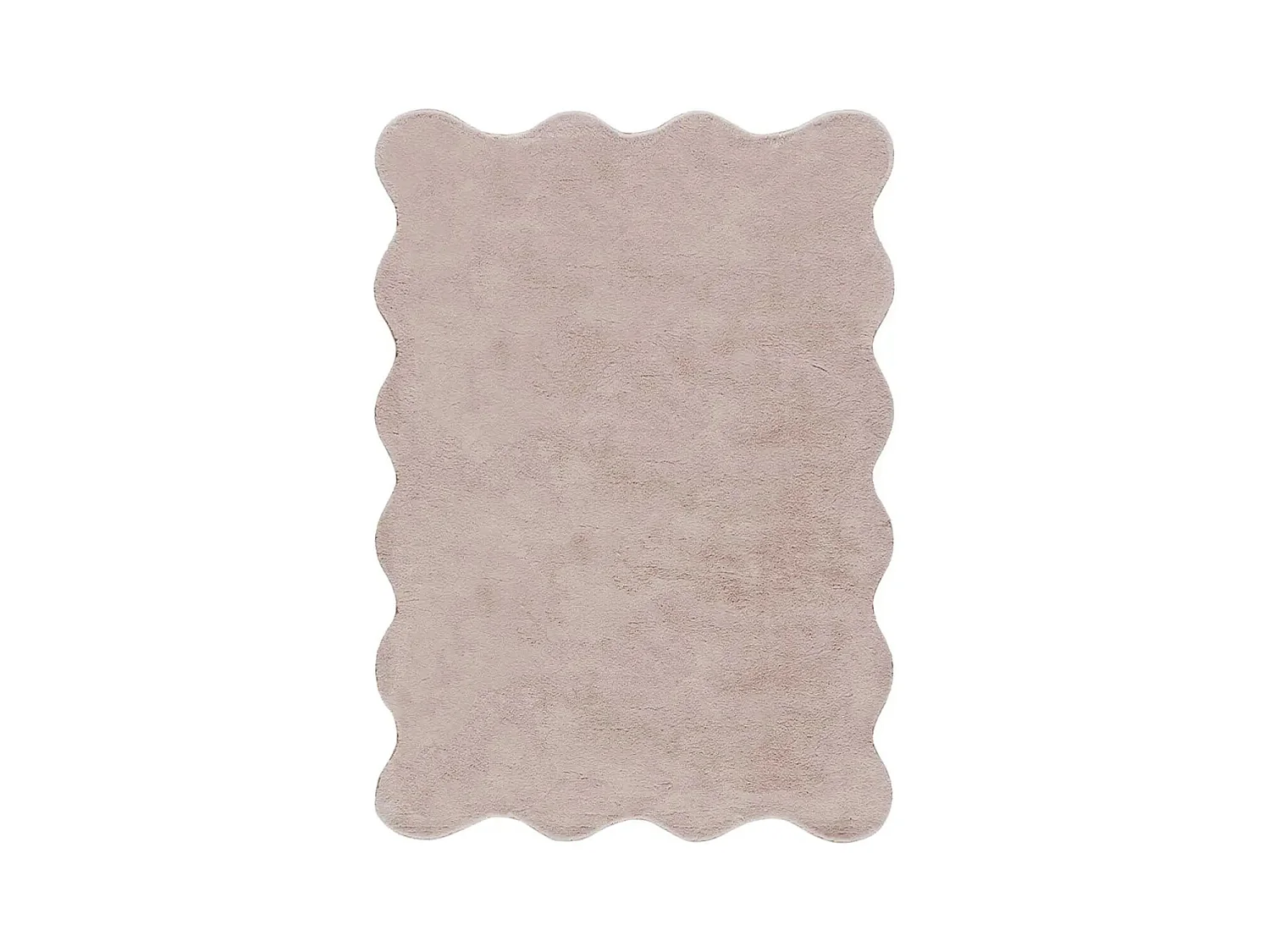 Tapis lavable antidérapant - uni - rose poudré - 160 x 230 cm - MELLOW