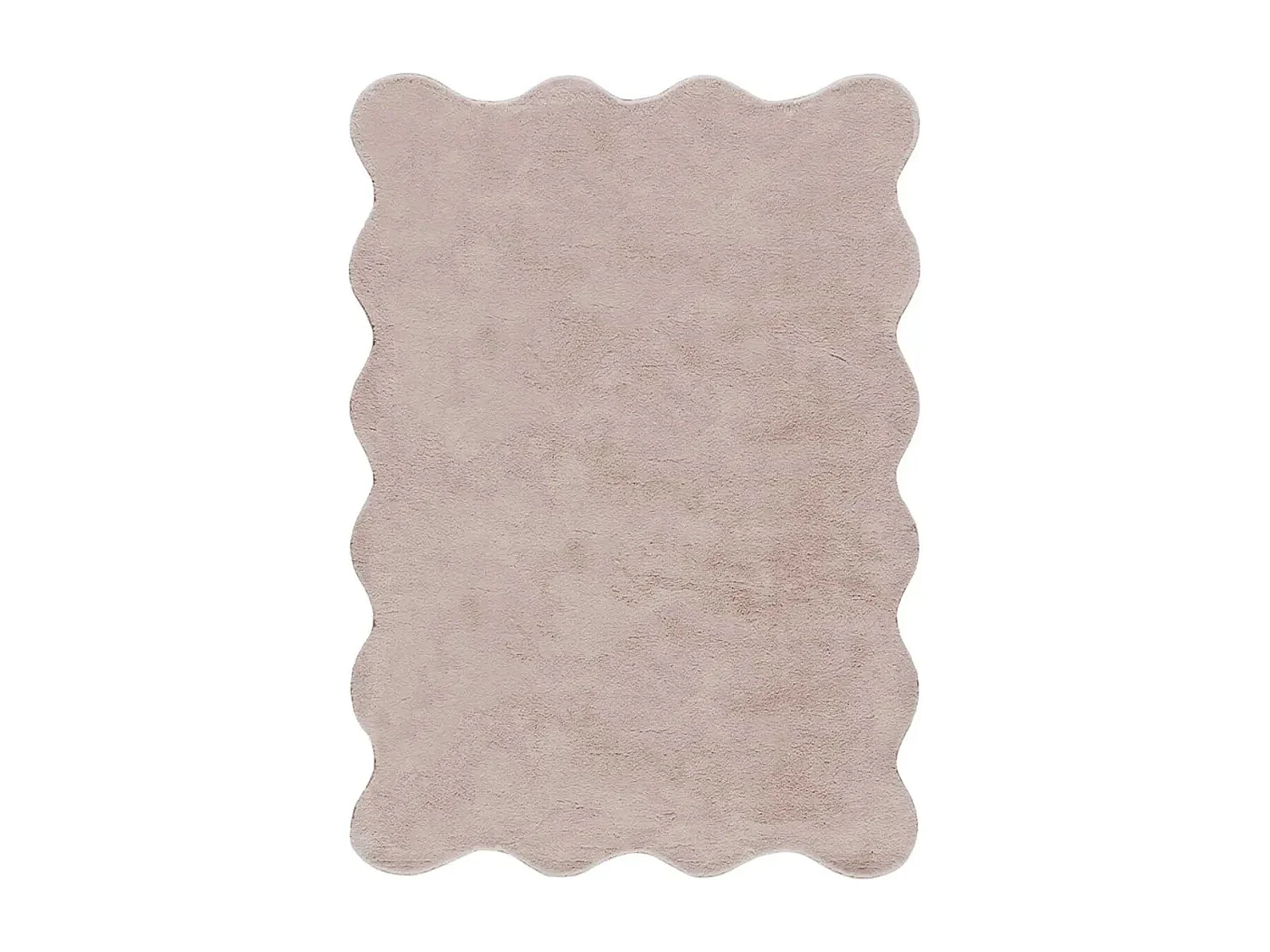 Tapis lavable antidérapant - uni - rose poudré - 160 x 230 cm - MELLOW
