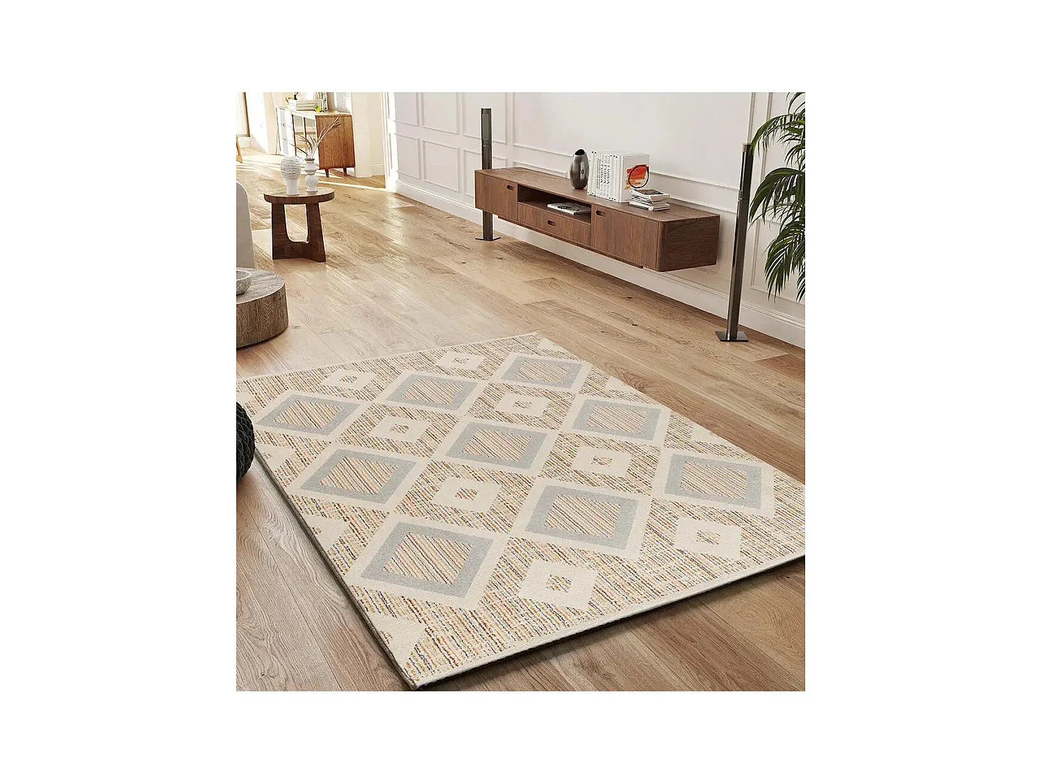Tapis intérieur - géométrique - multicolore - 160 x 230 cm - SIROCO