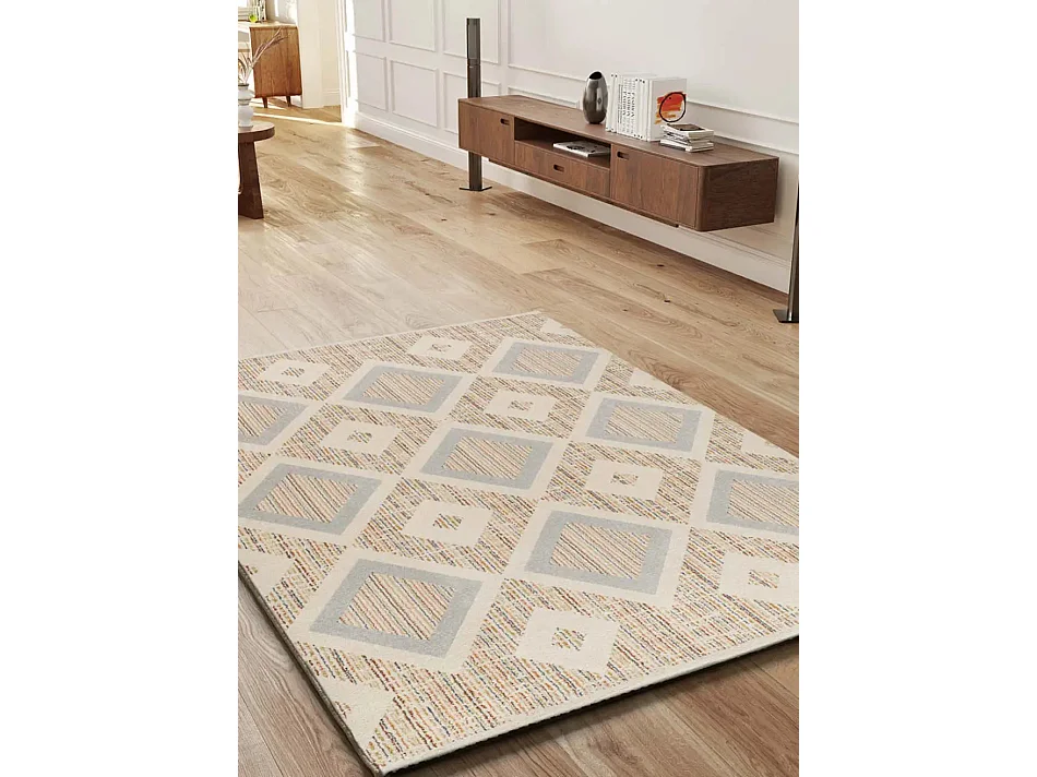 Tapis intérieur - géométrique - multicolore - 160 x 230 cm - SIROCO