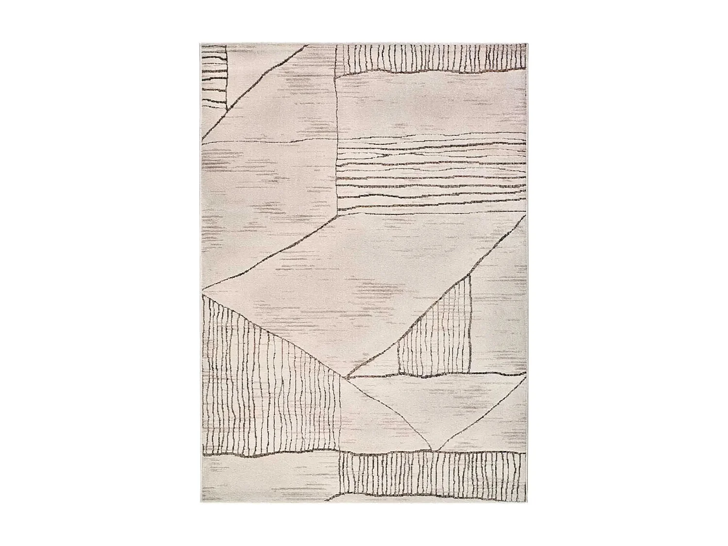 Tappeto interno - etnico - crema / marrone - 133 x 190 cm - CERES