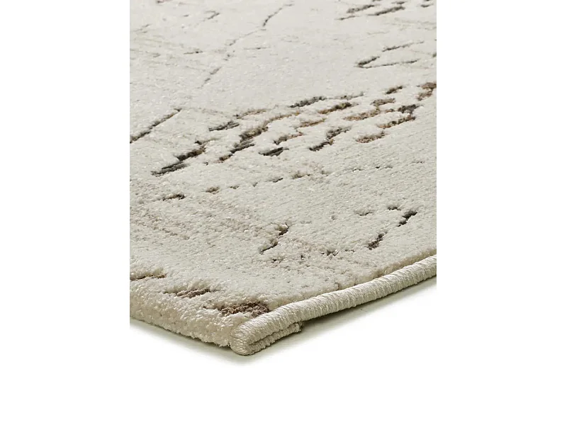 Kurzflorteppich - ethnisch - creme / braun - 200x285 cm - CERES