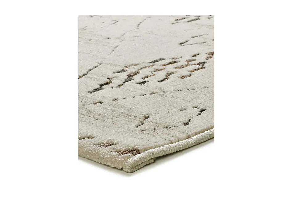 Kurzflorteppich - ethnisch - creme / braun - 200x285 cm - CERES