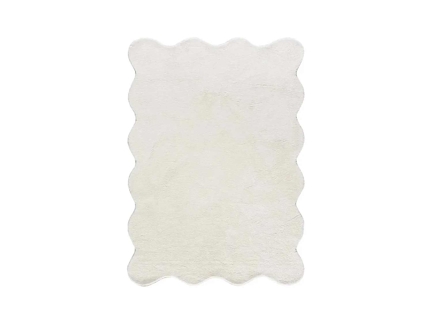 Tapis lavable antidérapant - uni - blanc - 160 x 230 cm - MELLOW