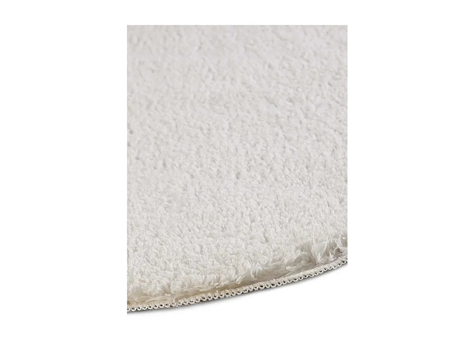 Tapis lavable antidérapant - uni - blanc - 160 x 230 cm - MELLOW