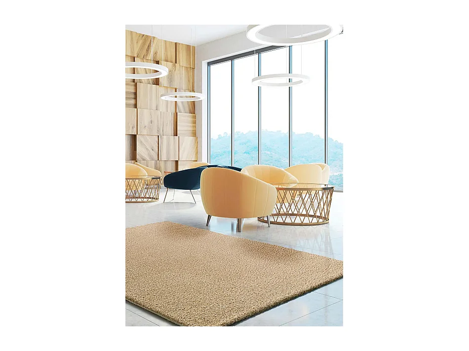 Tapis intérieur - shaggy uni - beige - 57 x 110 cm - NORGE