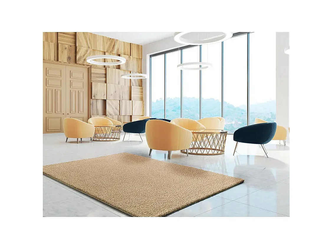 Tapis intérieur - shaggy uni - beige - 57 x 110 cm - NORGE