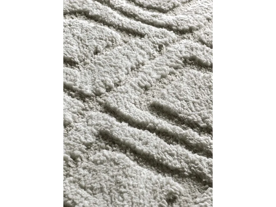 Tapis intérieur - scandinave avec relief - gris - 190 x 285 cm - JUNO