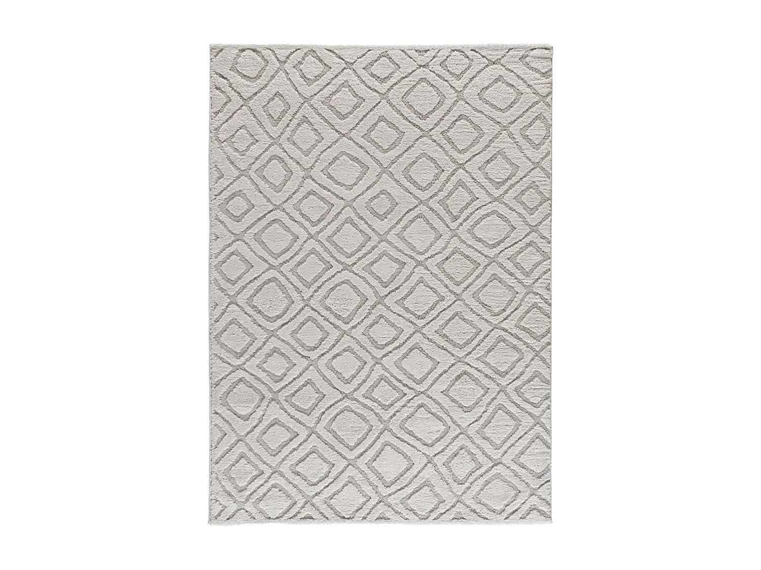 Tapis intérieur - scandinave avec relief - gris - 64 x 120 cm - JUNO