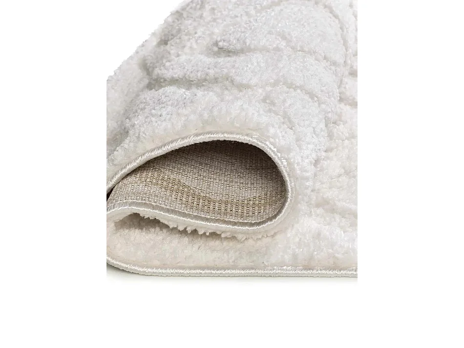 Tapis intérieur - scandinave avec relief - blanc - 152 x 235 cm - JUNO