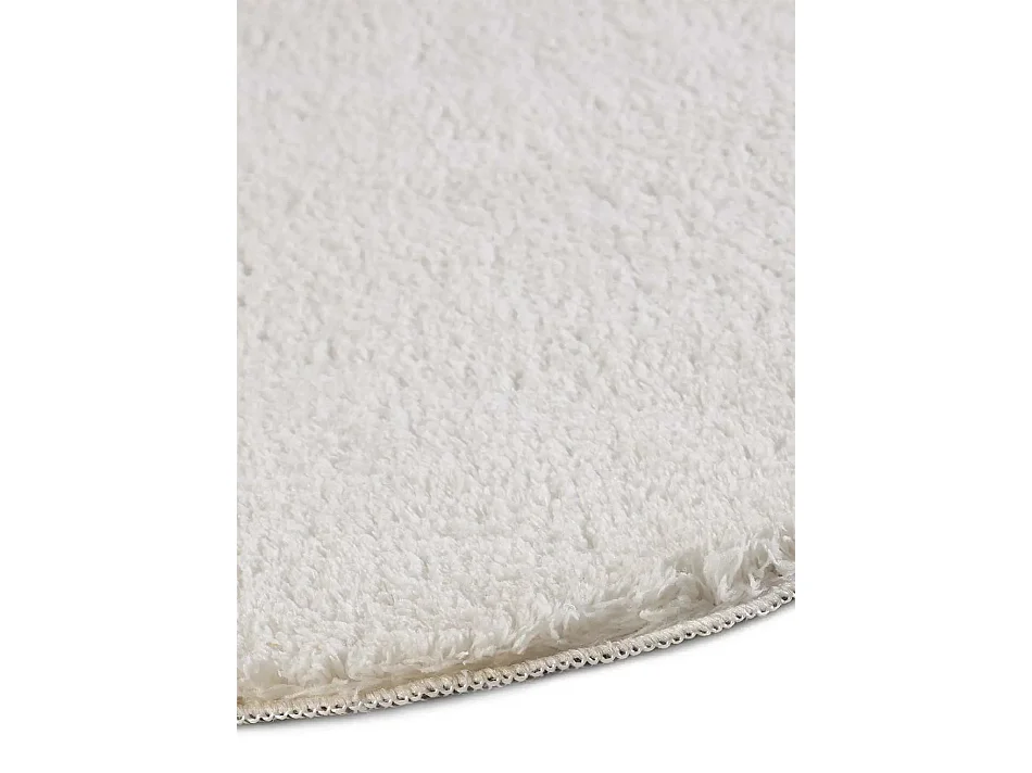 Tapis lavable antidérapant - uni - blanc - 120 x 170 cm - MELLOW
