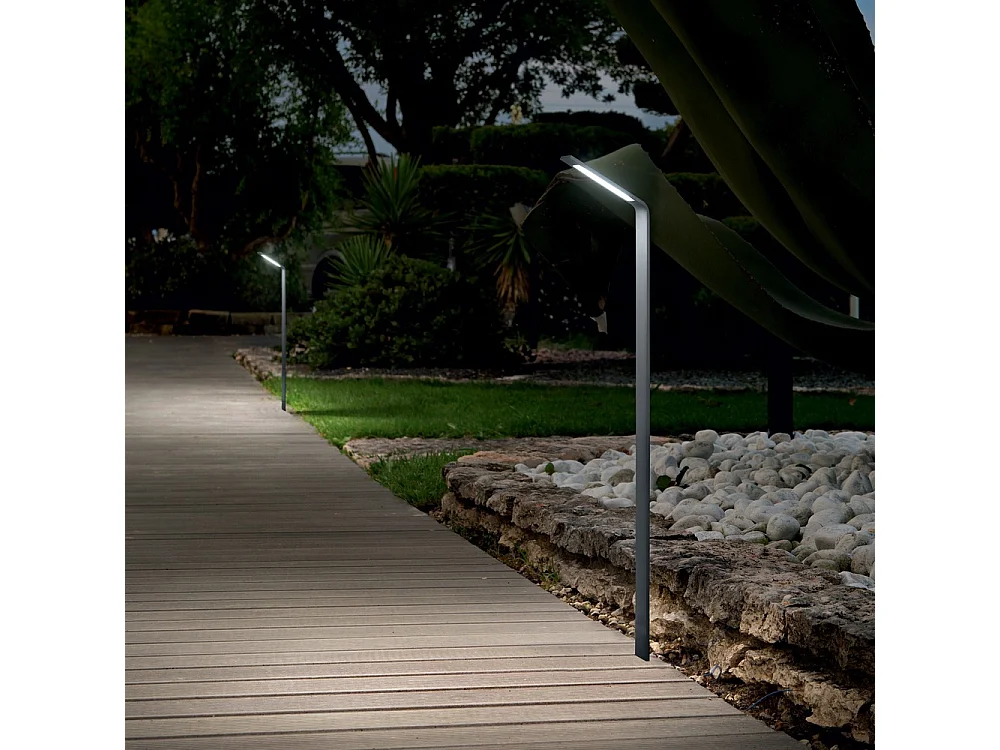 Bornes hautes d'extérieur LED Anthracite IP54, 4000K