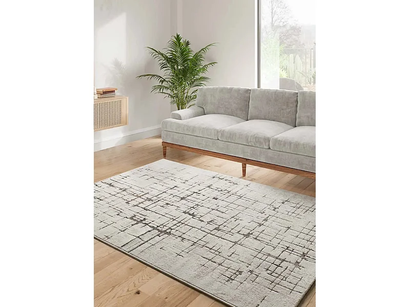 Tappeto interno - moderno - crema / marrone - 160 x 235 cm - CERES