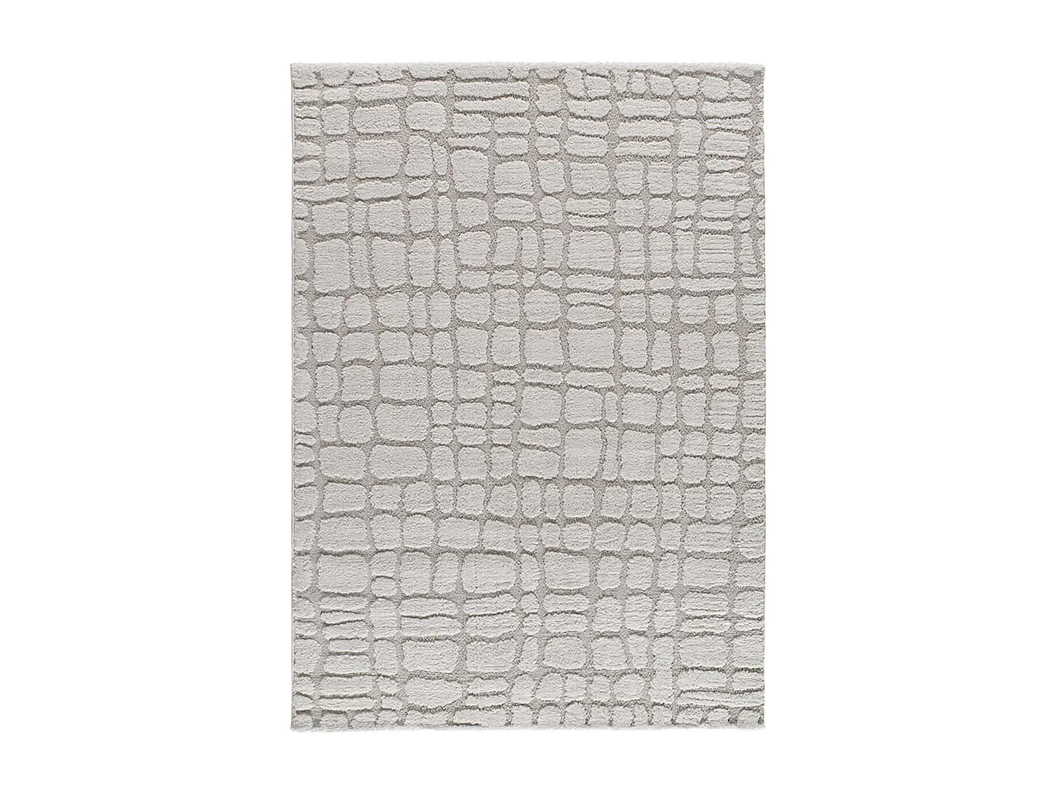 Tapis intérieur - scandinave avec relief - gris - 64 x 120 cm - JUNO