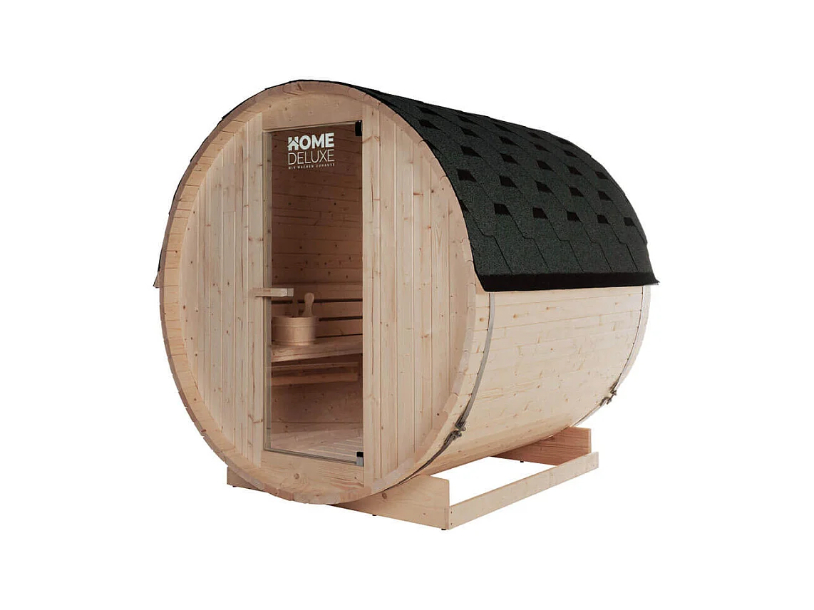 Home Deluxe Sauna d'extérieur en tonneau LAHTI L