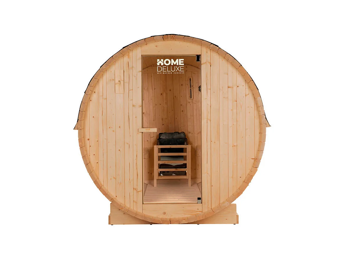 Home Deluxe Sauna d'extérieur en tonneau LAHTI L