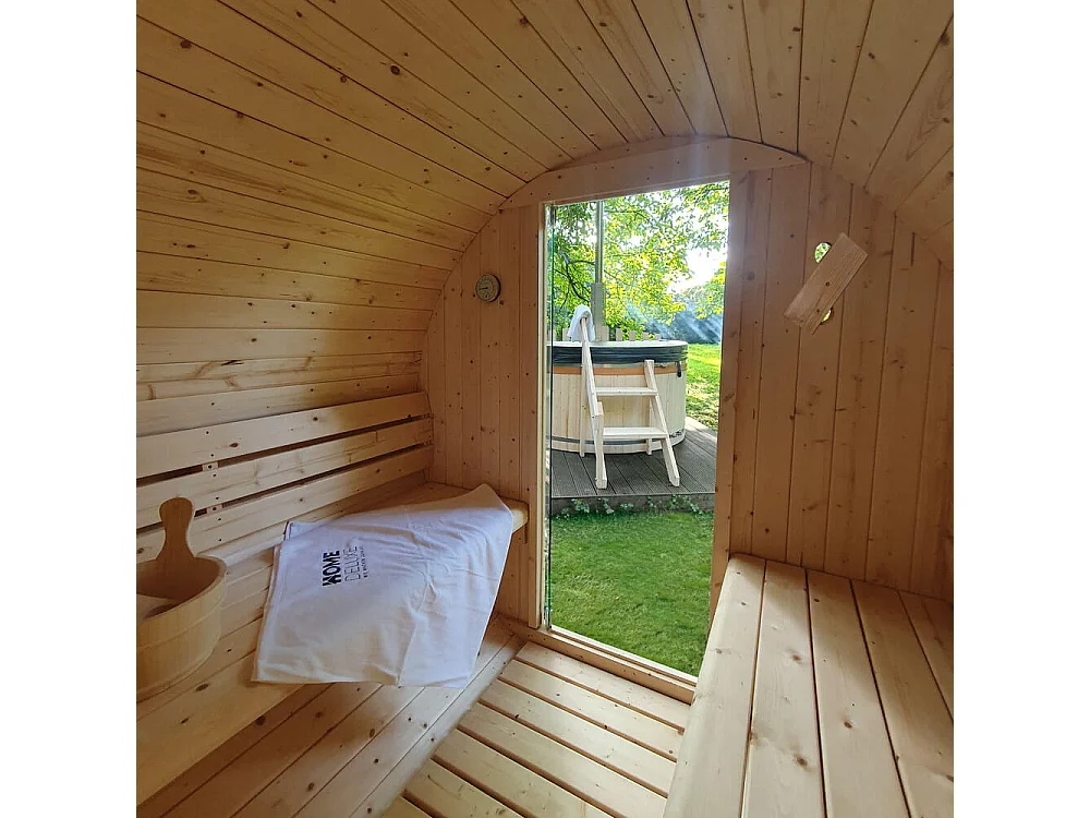 Home Deluxe Sauna d'extérieur en tonneau LAHTI L