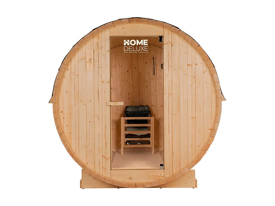 Home Deluxe Sauna d'extérieur en tonneau LAHTI L