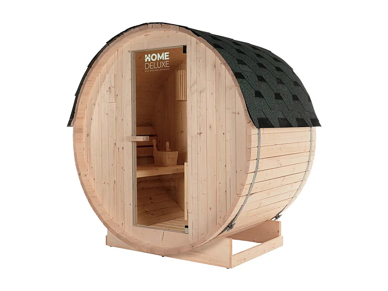 Home Deluxe Sauna d'extérieur à tonneau LAHTI M
