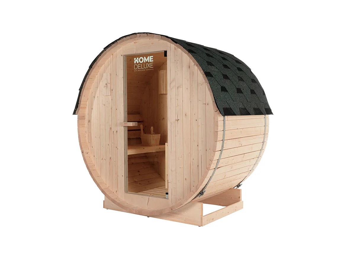 Home Deluxe Sauna d'extérieur à tonneau LAHTI M