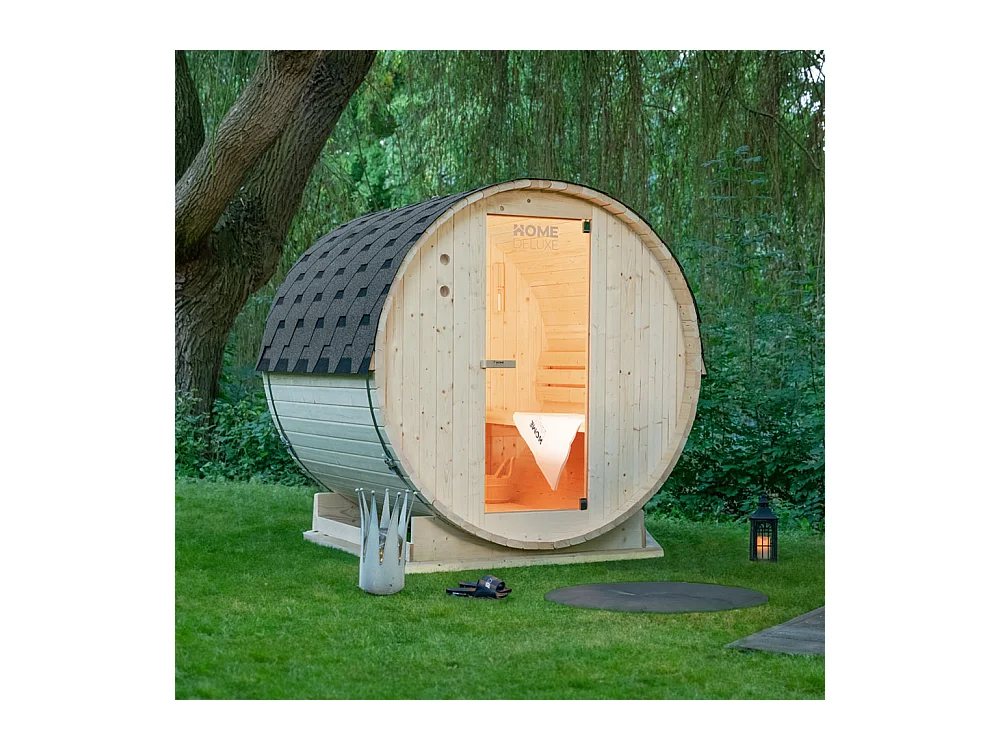 Home Deluxe Sauna d'extérieur à tonneau LAHTI M