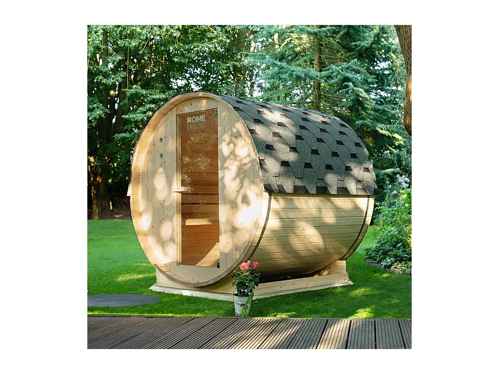 Home Deluxe Sauna d'extérieur à tonneau LAHTI M