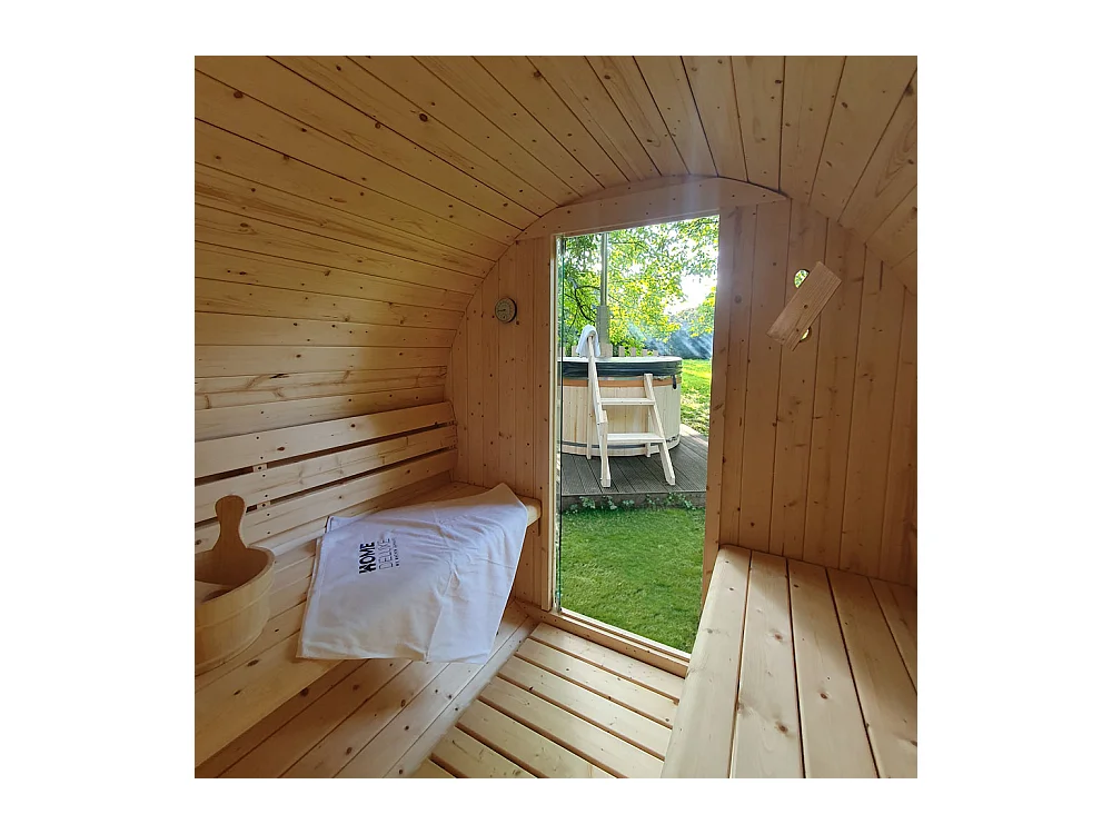 Home Deluxe Sauna d'extérieur à tonneau LAHTI M