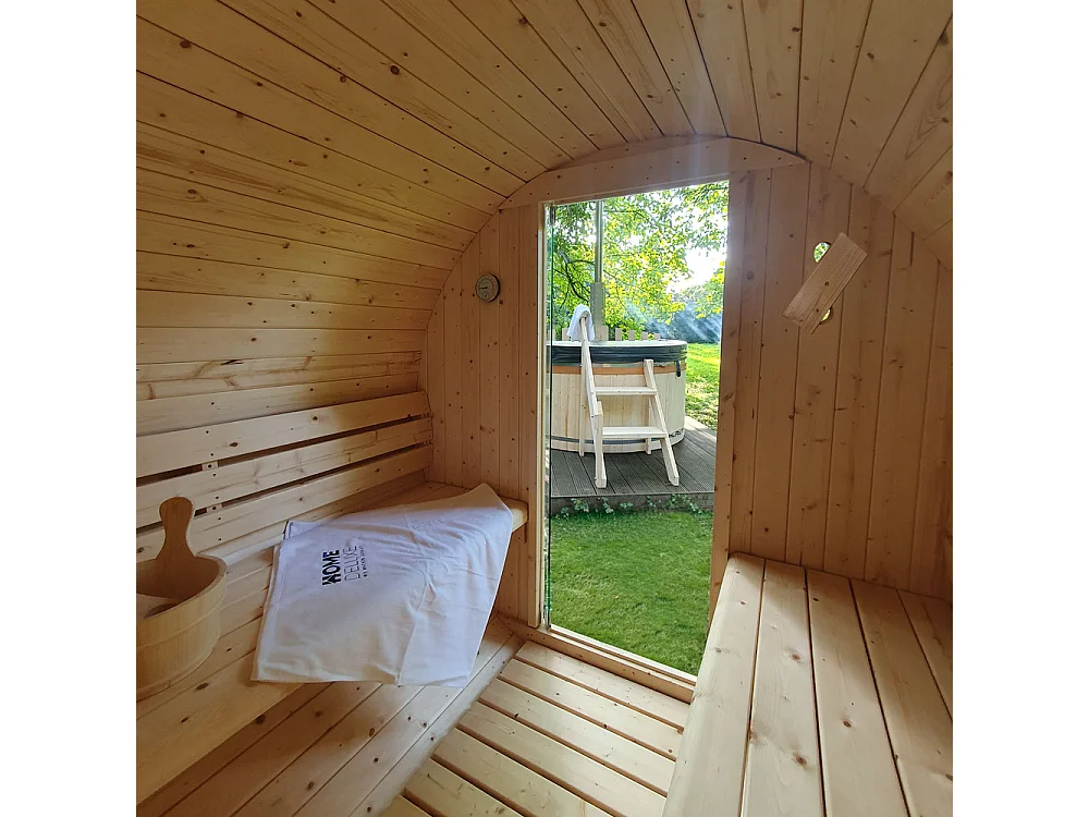 Home Deluxe Sauna d'extérieur à tonneau LAHTI M