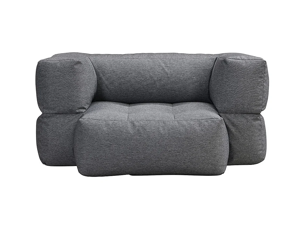 HOME DELUXE - Pouf d’extérieur HEAVEN - Anthracite 76 x 152 x 100 cm I Fauteuil poire d'extérieur, siège modulaire, canapé d'extérieur