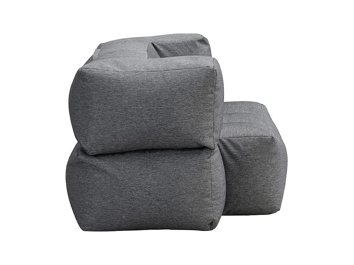 HOME DELUXE - Pouf d’extérieur HEAVEN - Anthracite 76 x 152 x 100 cm I Fauteuil poire d'extérieur, siège modulaire, canapé d'extérieur