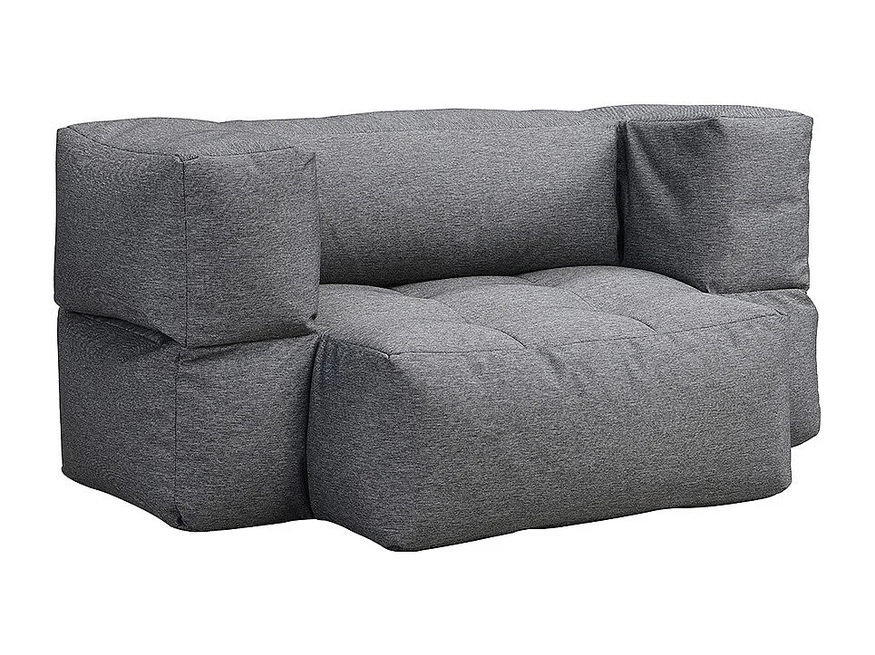 HOME DELUXE - Pouf d’extérieur HEAVEN - Anthracite 76 x 152 x 100 cm I Fauteuil poire d'extérieur, siège modulaire, canapé d'extérieur