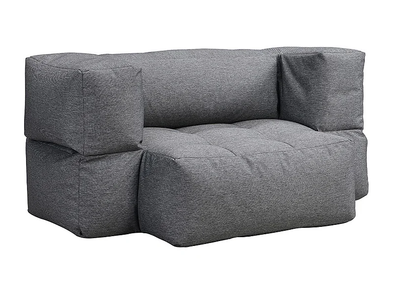 HOME DELUXE - Pouf d’extérieur HEAVEN - Anthracite 76 x 152 x 100 cm I Fauteuil poire d'extérieur, siège modulaire, canapé d'extérieur