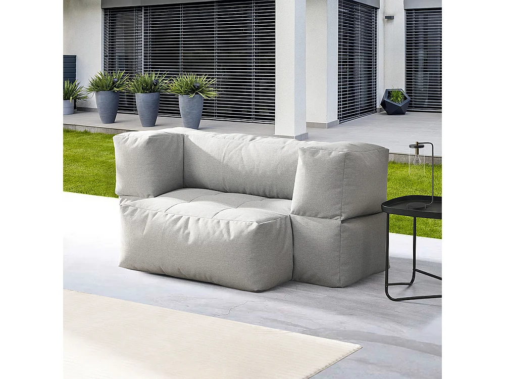 HOME DELUXE - Pouf d’extérieur HEAVEN - Beige - 76 x 152 x 100 cm | Canapé de jardin, salon d’extérieur, ensemble de sièges, canapé