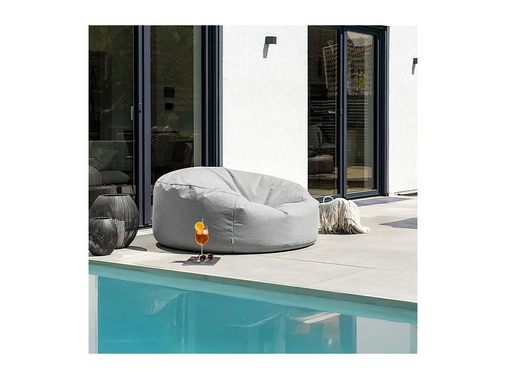 Home Deluxe XXL Pouf Outdoor CLOUD - Gris clair