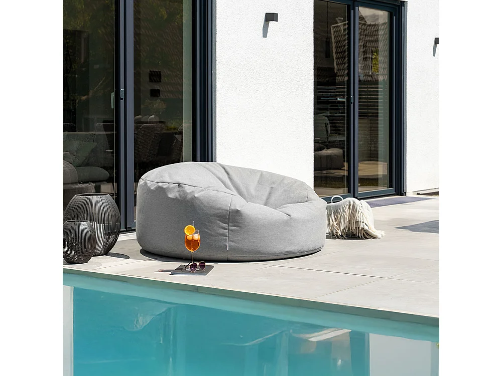 Home Deluxe XXL Pouf Outdoor CLOUD - Gris clair