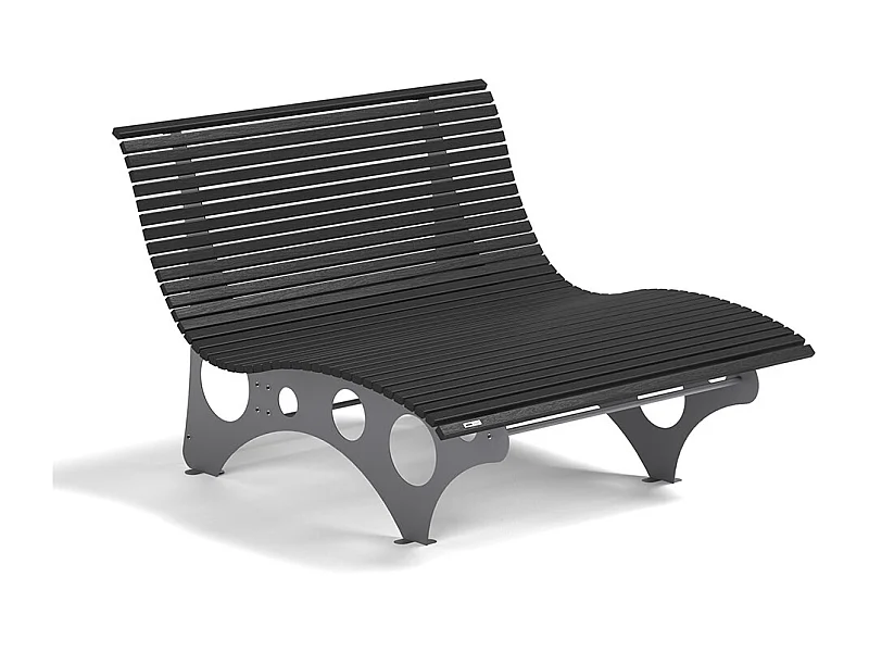 Home Deluxe Bain de soleil ondulé NIRA Anthracite - 148 cm