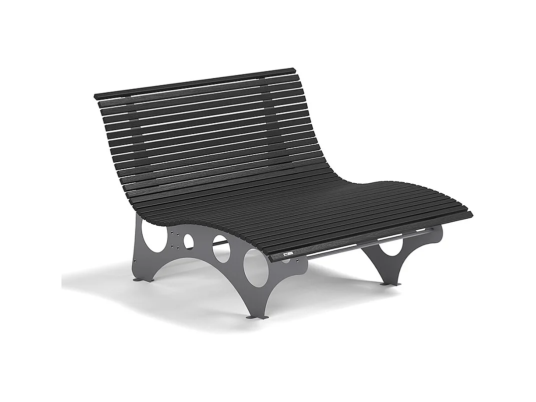 Home Deluxe Bain de soleil ondulé NIRA Anthracite - 148 cm