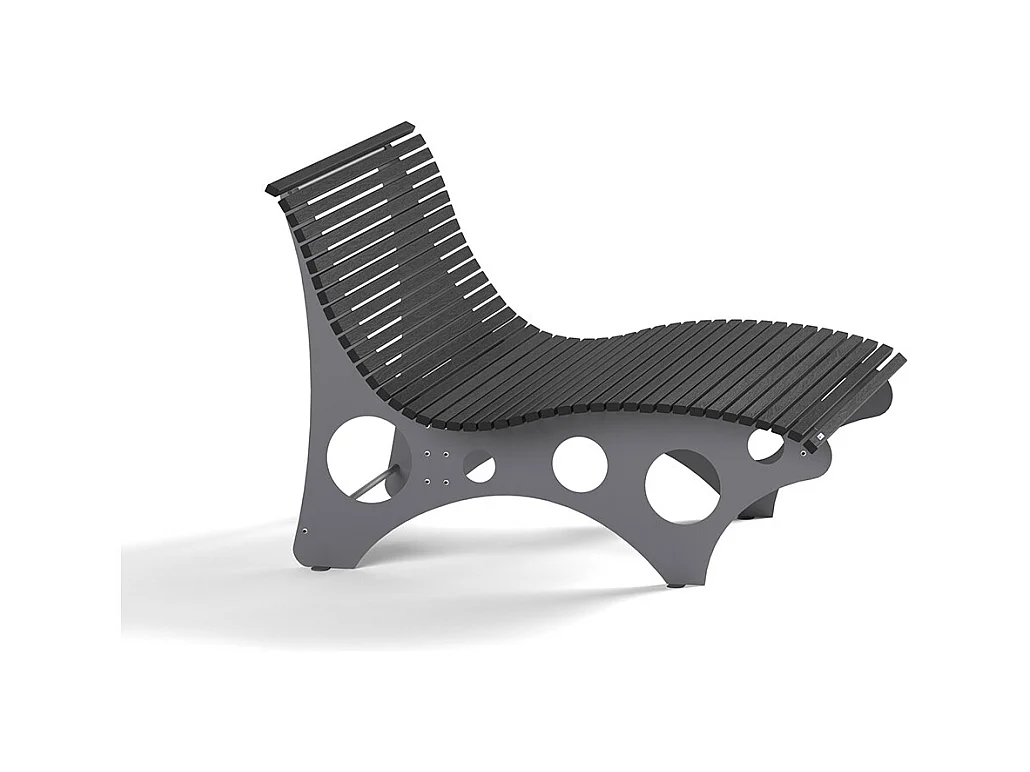 Home Deluxe Bain de soleil ondulé NIRA Anthracite - 148 cm