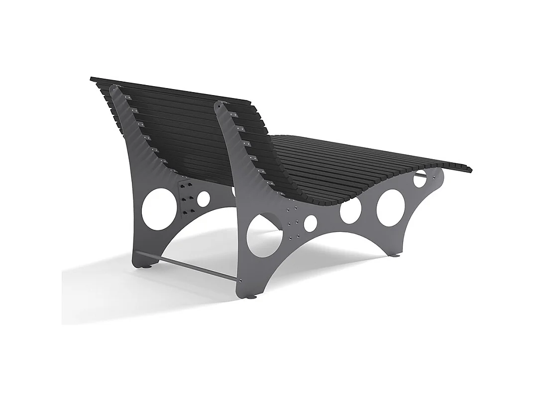 Home Deluxe Bain de soleil ondulé NIRA Anthracite - 148 cm