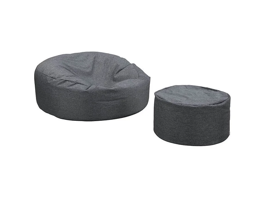 Home Deluxe XXL Outdoor Pouf CLOUD avec tabouret - Anthracite
