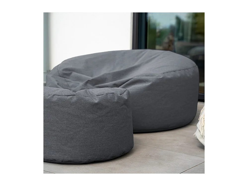 Home Deluxe XXL Outdoor Pouf CLOUD avec tabouret - Anthracite