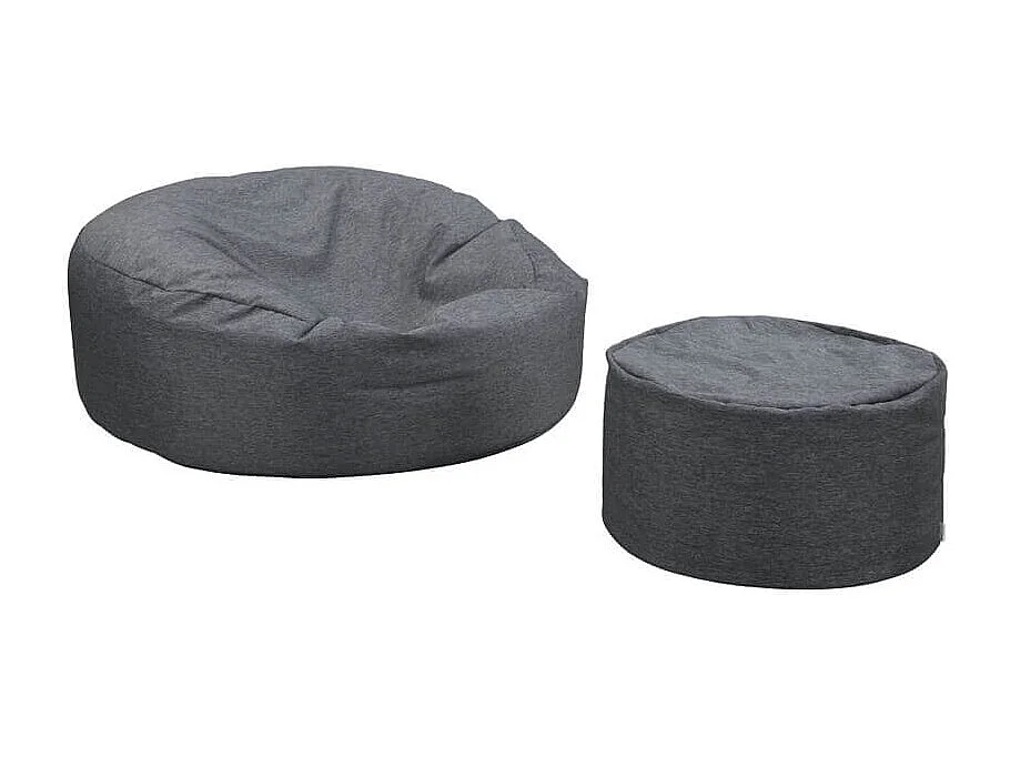 Home Deluxe XXL Outdoor Pouf CLOUD avec tabouret - Anthracite