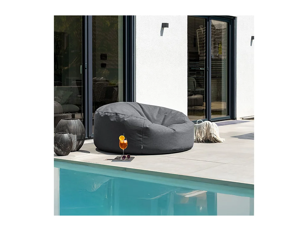 Home Deluxe XXL Pouf Outdoor CLOUD - Anthracite
