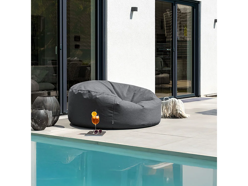 Home Deluxe XXL Pouf Outdoor CLOUD - Anthracite
