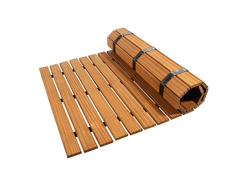 Home Deluxe Tapis de sauna en bois SANYA - Naturel