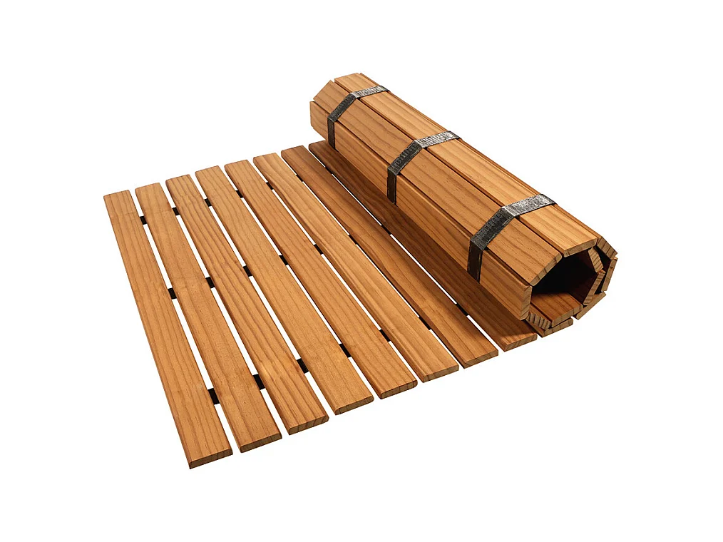 Home Deluxe Tapis de sauna en bois SANYA - Naturel